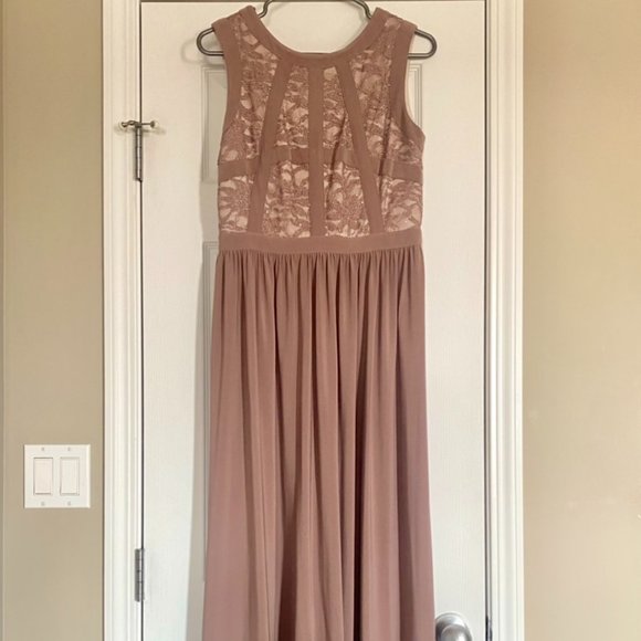Elegant Nude Evening Gown | Formal Dress | Size 10 - Picture 1 of 3